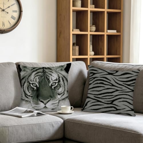 Cozzsnuge Animal Print Velvet Throw Pillow Covers, 18x18 Inch Set of 2