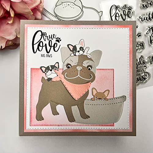 2PCS Animal Paws Alphabet Silicone Stamps for Card Making