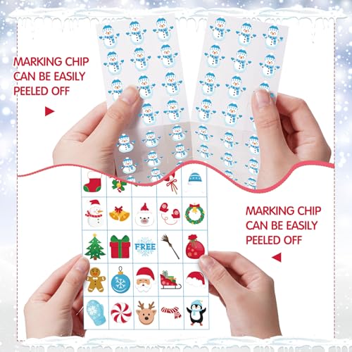Christmas Bingo Game Set with Snowman Theme for 24 Players - Holiday Party Supplies