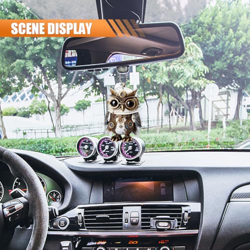 Mechanical Owl Car Mirror Hanging Decoration Acrylic Pendant
