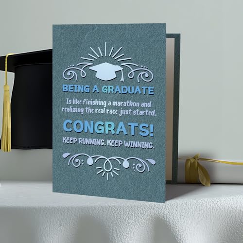 Funny Graduation Card for Him/Her - Inspirational Congrats Card