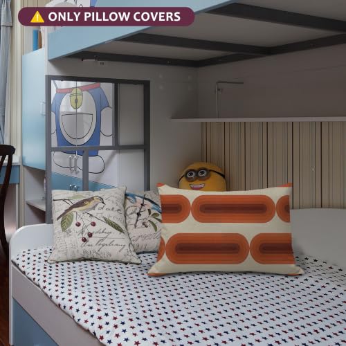 Boho Orange Brown 12x20 Decorative Pillow Cover for Sofa