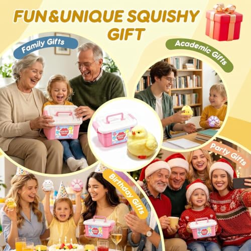13-Pack Squishy Fidget Toy Set - Soft Silicone Stress Relief Toys for Kids