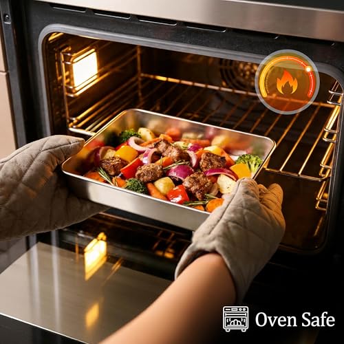 8x8 Inch Stainless Steel Baking Pan with Lid - LIANYU
