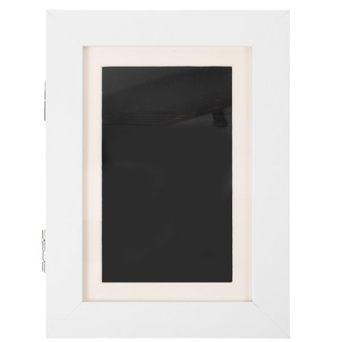 HOMSFOU Kids Artwork Picture Frame 7.2X5.3 Inch - Changeable Front Opening for Drawings, Photos, Posters - White Wooden Frame for Wall or Desktop Display