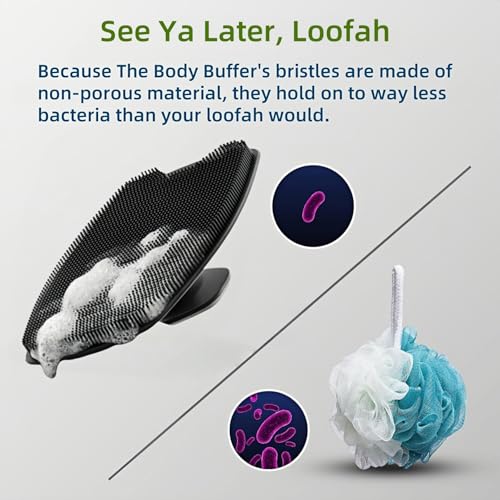 Jopplim Silicone Body Scrubber 2 Pack - Exfoliating Shower Brush