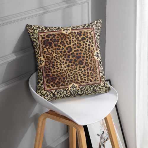Emvency Leopard Print Throw Pillow Cover, 26 x 26 Inch