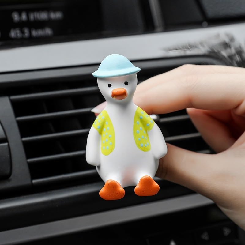 Cute Duck Car Ornament Auto Rear View Mirror Hanging Decoration