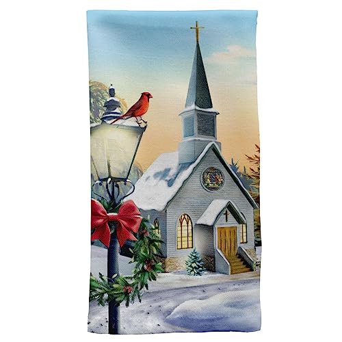Faithful Winter Christmas Hand Towel 26x18 - Come All Ye Faithful Design