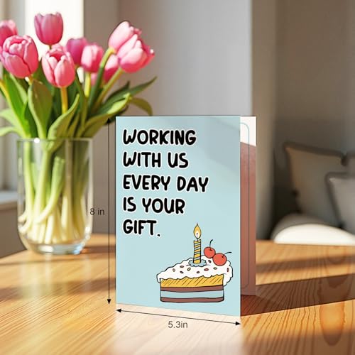 Funny Coworker Birthday Card - Premium Office Greeting Card for Boss