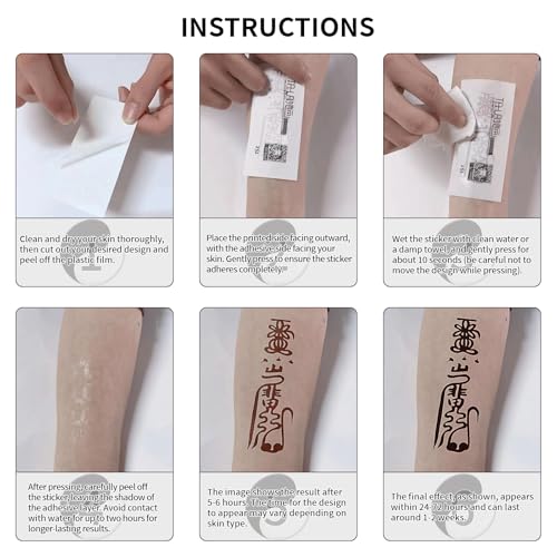 Feng Shui Talisman Temporary Tattoo - Waterproof Spiritual Body Art