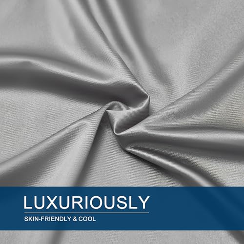 Awvco Cooling Body Pillow Cover, Silky Smooth 21x54 Inch - Grey