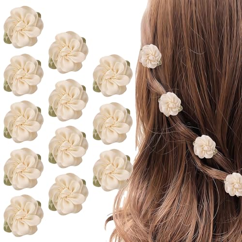 UPSTORE 12 Pcs Jasmine Flower Hair Clips Alligator Barrettes for Women