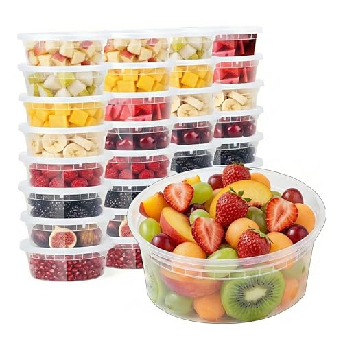 8 oz BPA-Free Plastic Food Storage Containers - 10 Set, Leakproof & Stackable