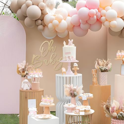 Oh Baby Felt Sign for Backdrop - Champagne Gold Party Decorations