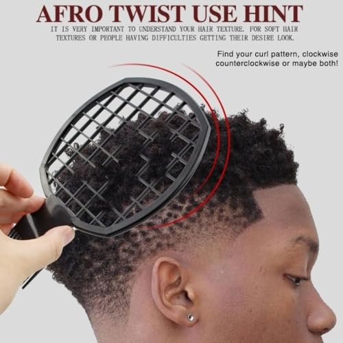 TIKIYOUN 2-in-1 Afro Hair Pick and Twist Comb Set for Curls