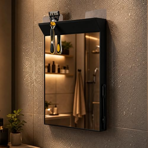 Fogless Shower Mirror for Shaving - Anti-Fog Bathroom Mirror with Razor Holder