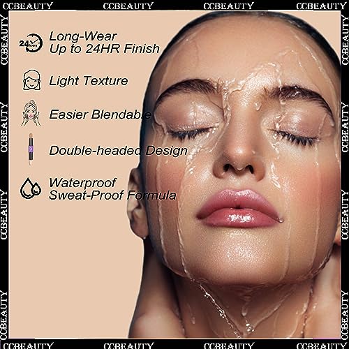 CCbeauty 2-in-1 Cream Contour and Highlighter Stick Waterproof