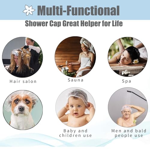 Extra Large Disposable Shower Caps 27in for Long Thick Hair 30pcs