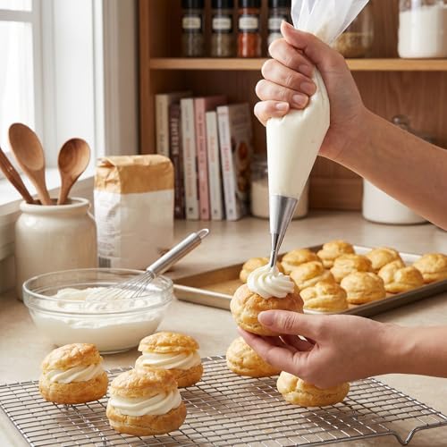 HJZHII 104-Piece Cupcake Piping Nozzles and Pastry Bags Baking Set