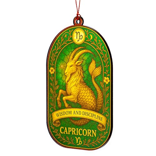 Capricorn Zodiac Suncatcher Acrylic Keepsake Gift with Card