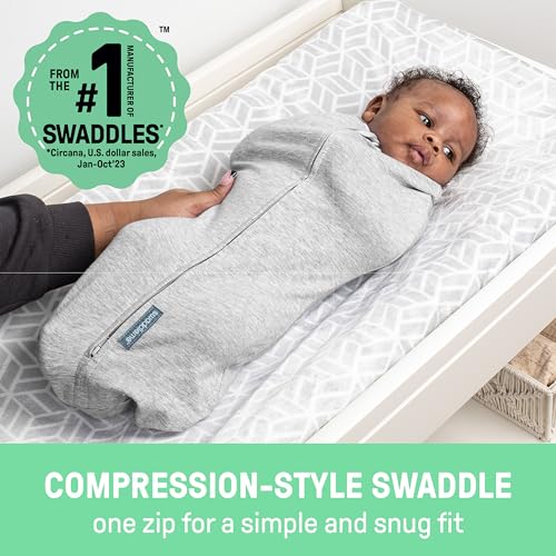 SwaddleMe Compression Baby Swaddle Pod, Little Bees, 0-2 Months, 2-Pack