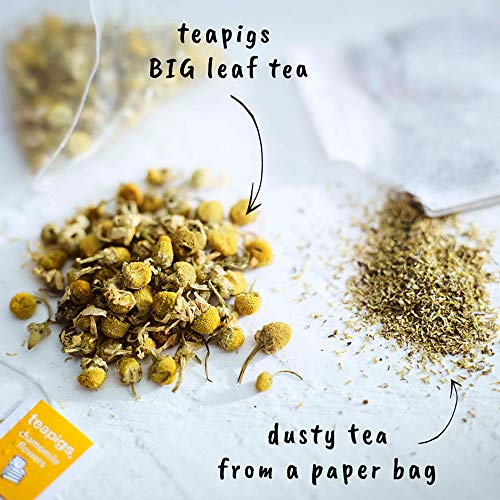 teapigs Chamomile Flowers Tea - Whole Flower Herbal Tea, 15 Count (Pack of 2)