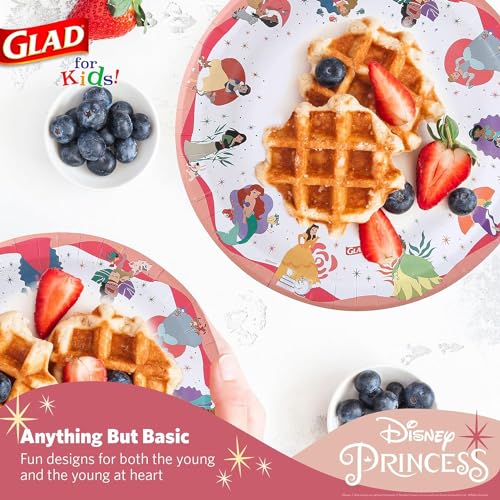 Glad for Kids Disney Princess Disposable Paper Plates, 10 Inch, 200 Count