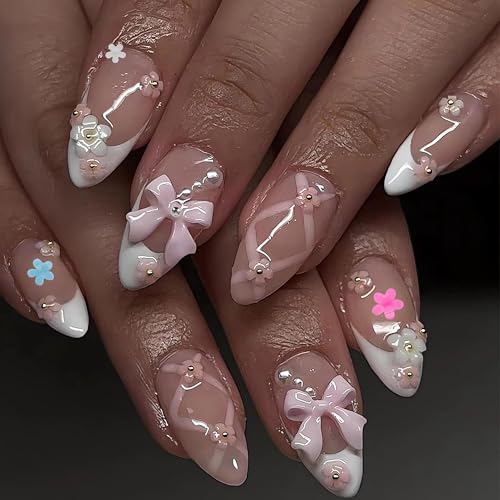AIPULIDUO 4-Box AB Rhinestones & Pearls Nail Art Kit with Tweezers