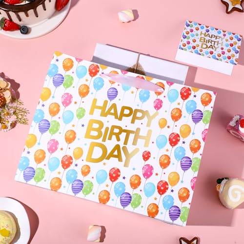 Colorful Balloon Gift Bag with Tissue Paper & Card | Happy Birthday