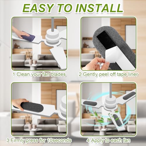 Ceiling Fan Filters - 10 Pack Activated Coconut Zeolite Air Purifiers