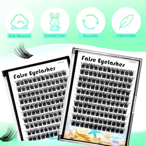 Dedila D Curl Cluster Eyelashes 20mm 120 Pcs Individual False Lashes