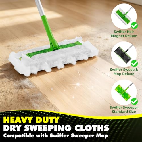 LOVECO Heavy Duty Dry Sweeping Cloths for Swiffer Sweeper, 40 Count Refill