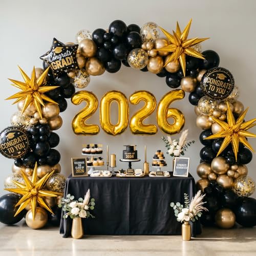 Black Balloon Arch Set - 154pcs Latex Balloons for Parties