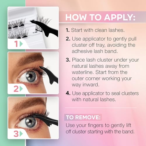 Ardell Pre-Glued Press-On Eyelash Extension Kit Wispies Volume