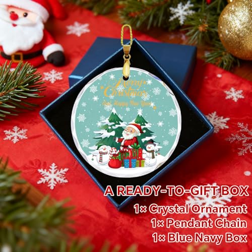 2025 Crystal Christmas Ornament - Shiny Round Hanging Decor
