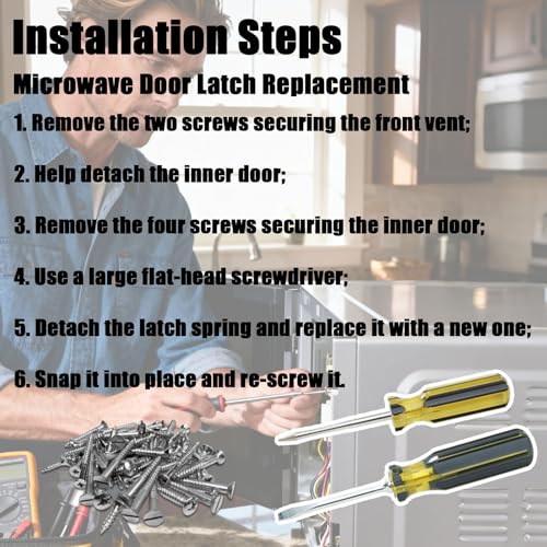 Microwave Door Latch Replacement for Electrolux & Frigidaire