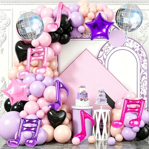 Kpop Music Note Balloons - 10 Pack for Birthday Parties