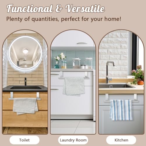4-Piece Stainless Steel Over-Cabinet Towel Rack Holder (23.5cm)