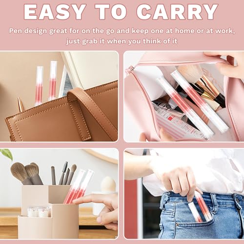 Meschett 2PCS Cuticle Oil Pens for Dry Nails - Peach & Strawberry