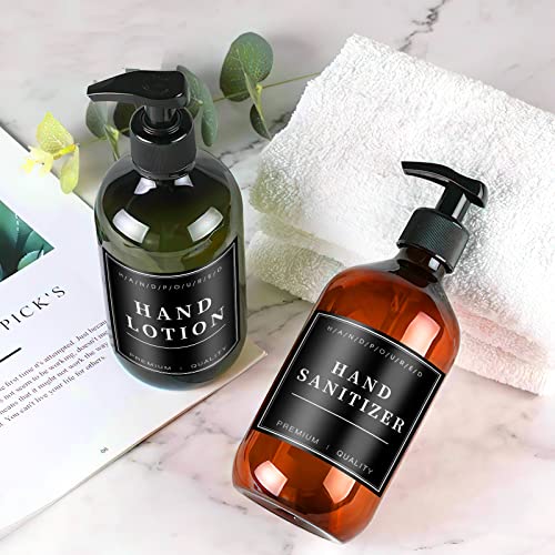24PCS Waterproof Label Stickers for Bottles - Bathroom & Kitchen Dispenser Labels