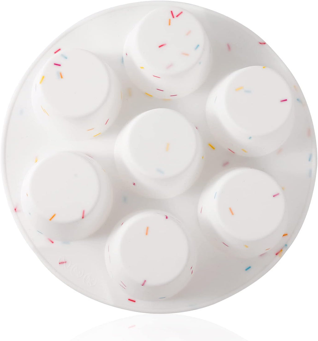 Skiennix Silicone Egg Bite Molds - Non-Stick Air Fryer Muffin Pan | 7 Cups for Mini Muffins & Tarts