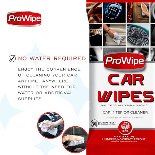 Prowipe Car Interior Cleaning Wipes - 40 Count Matte Finish Dash Cleaner