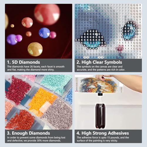 SJUTOUCI Cat Diamond Painting Kit - 5D DIY Art for Home Decor 12x12