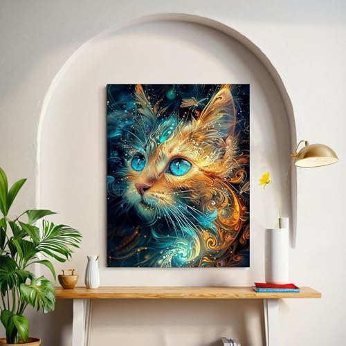 Cat Diamond Art Kit for Adults - 5D DIY Full Drill Painting 12x16"