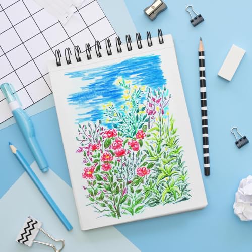 Mifuner 5.8x8.3 Inch Sketch Book - 60 Sheets Acid-Free Drawing Paper