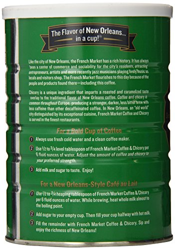 Decaffeinated Medium-Dark Roast Coffee with Chicory, 12oz Can - Pack of 2