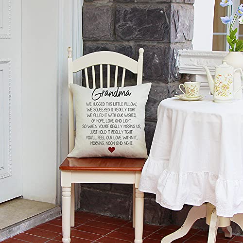 Farmhouse Decorative Pillow Cover for Grandma - 18x18 Inch