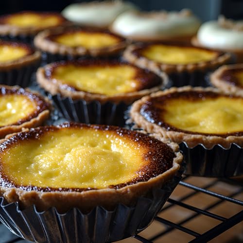 35Pcs Mini Tart Pans Egg Tart Mold Set - Non-Stick Aluminum Mini Pie Tins for Baking