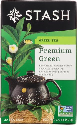 Stash Premium Green Tea - 20 Individually Wrapped Bags (Pack of 6)